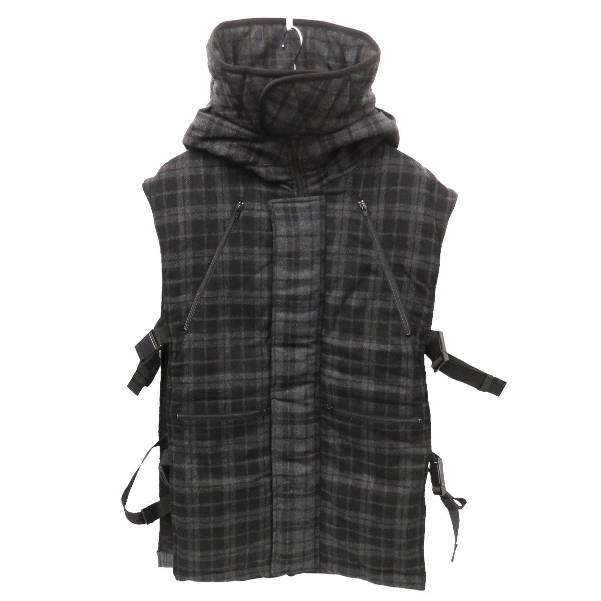 ALMOSTBLACK(オールモストブラック) HOODED DOWN VEST フーデッドダウンベスト