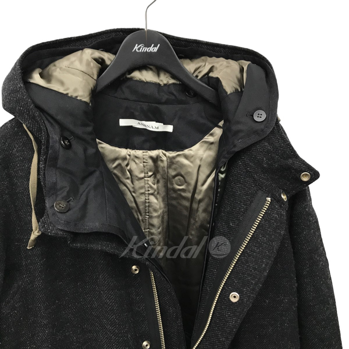 ANSNAM(アンスナム) Mods Coat モッズコート ライナー付き フーデッドコート ブラック サイズ 02｜【公式】カインドオルオンライン  ブランド古着・中古通販【kindal】