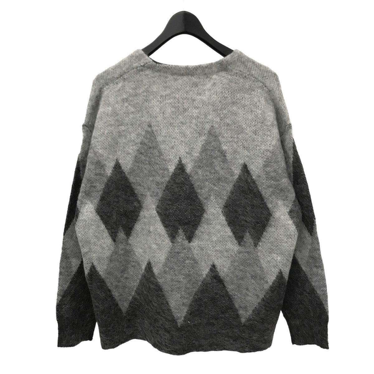 DAIRIKU(ダイリク) Argyle Mohair Knit Cardigan アーガイルモヘヤカーディガン 22AW K-2 22AW K-2  グレー サイズ 19｜【公式】カインドオルオンライン ブランド古着・中古通販【kindal】