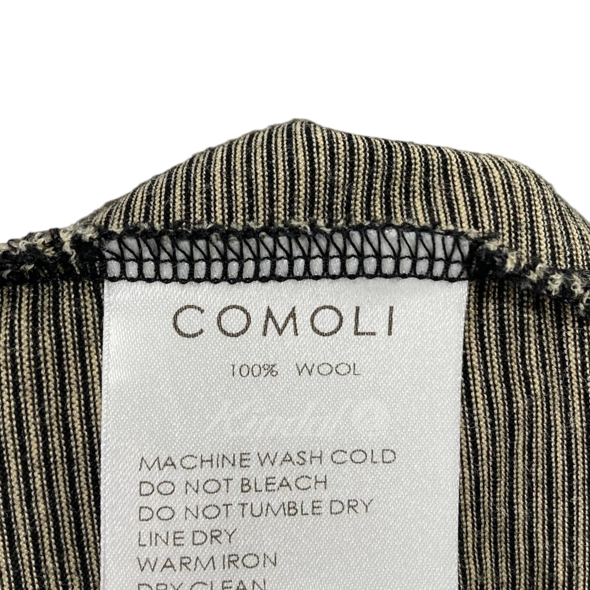 COMOLI(コモリ) Tシャツ ウール天竺Tシャツ V01-05007 ベージュ サイズ ...