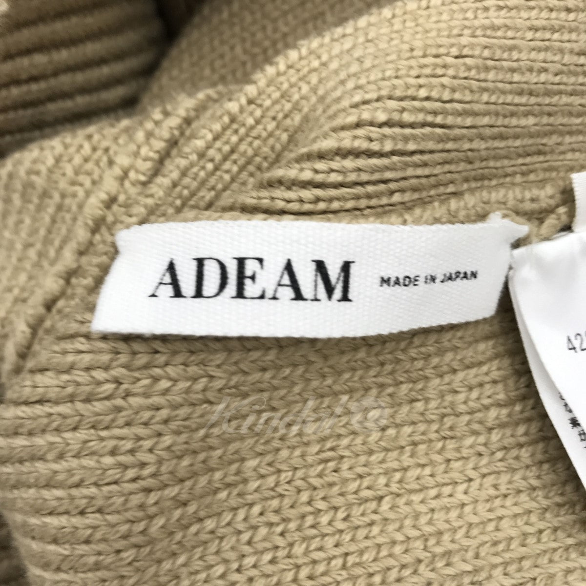 ADEAM(アディアム) ノースリーブニットセーター ケーブル切替 42897 ニットベスト