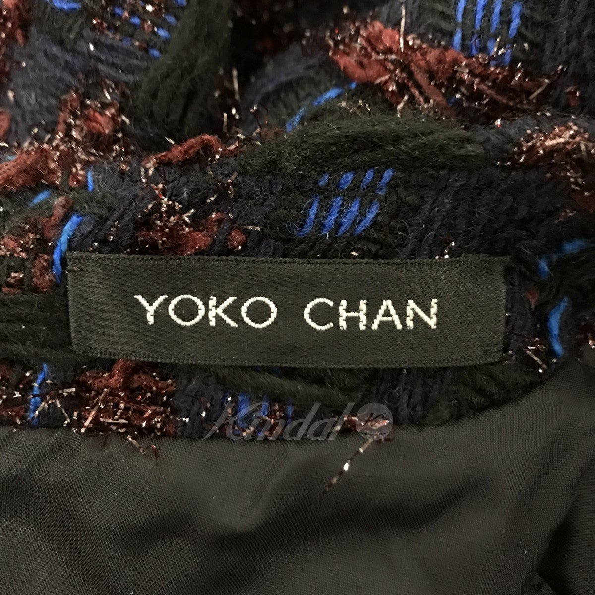 YOKO CHAN(ヨーコチャン) ツイード切替バルーンドレス ワンピース YCD 