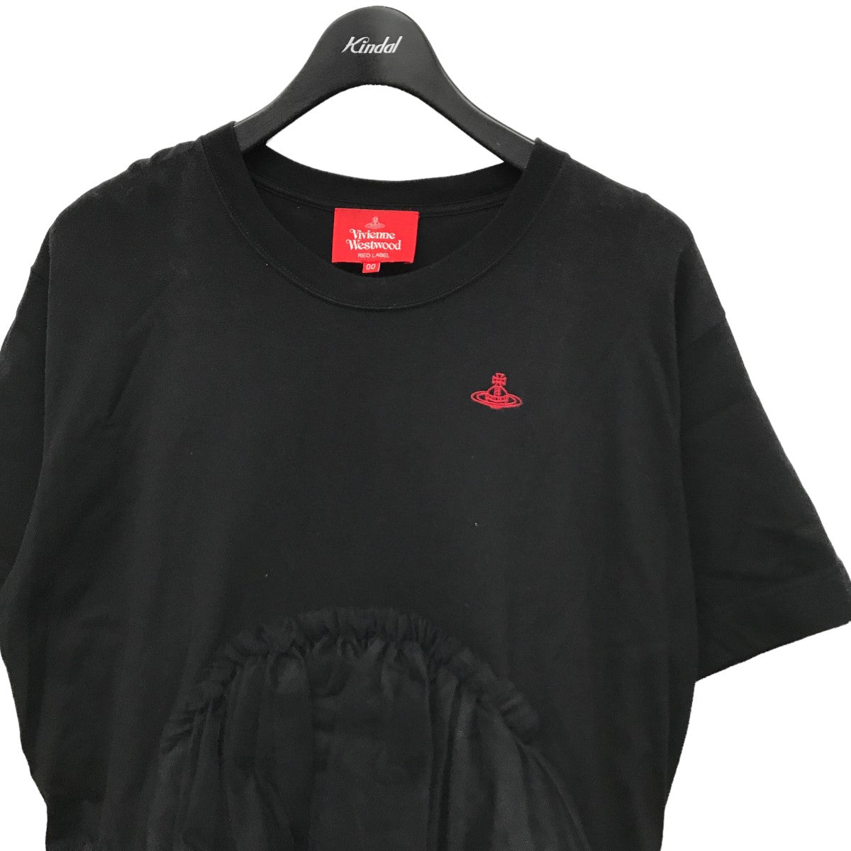 Vivienne Westwood RED LABEL(ヴィヴィアンウエストウッドレッドレーベル) 2022 チュール切替 オーブ刺繍  クルーネックTシャツ 16-12-321039