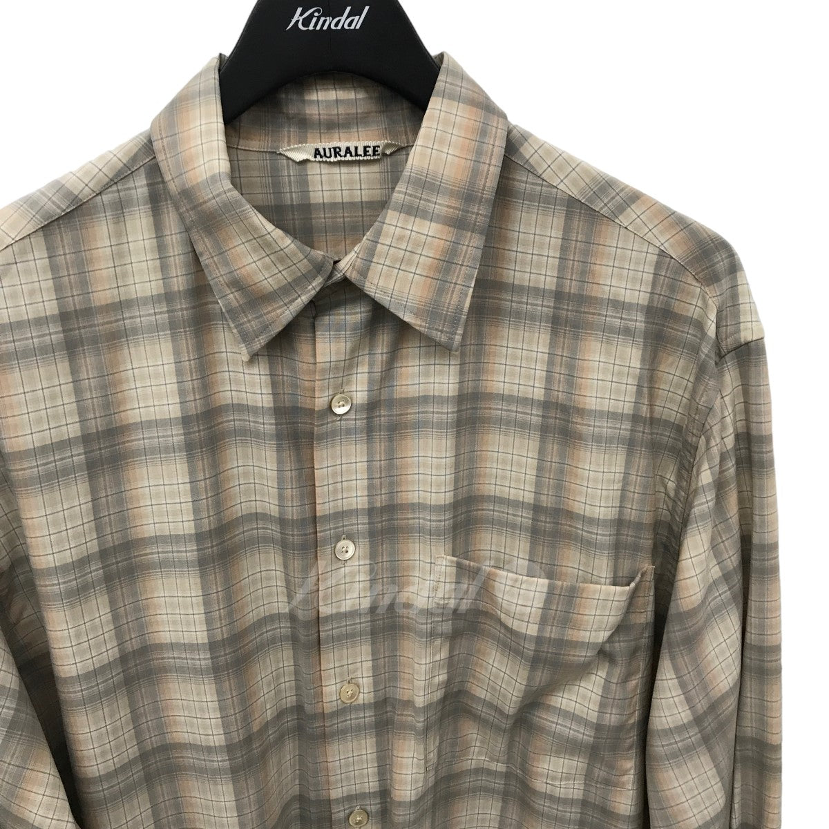 AURALEE(オーラリー) SUPER LIGHT WOOL CHECK SHIRTS チェックシャツ A22AS01LC