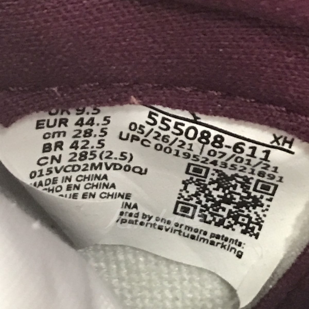 NIKE(ナイキ) AIR JORDAN 1 RETRO HIGH OG BORDEAUX 555088-611