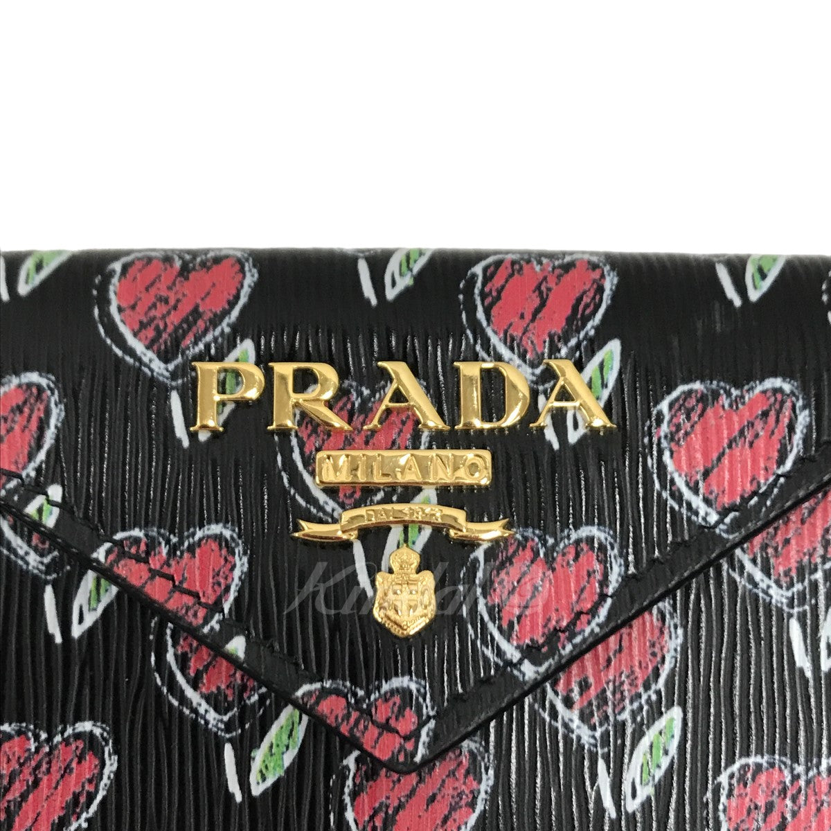 PRADA(プラダ) ロゴ 三つ折り財布 コンパクトウォレット VITELLO MOVE LOVE 1MH021