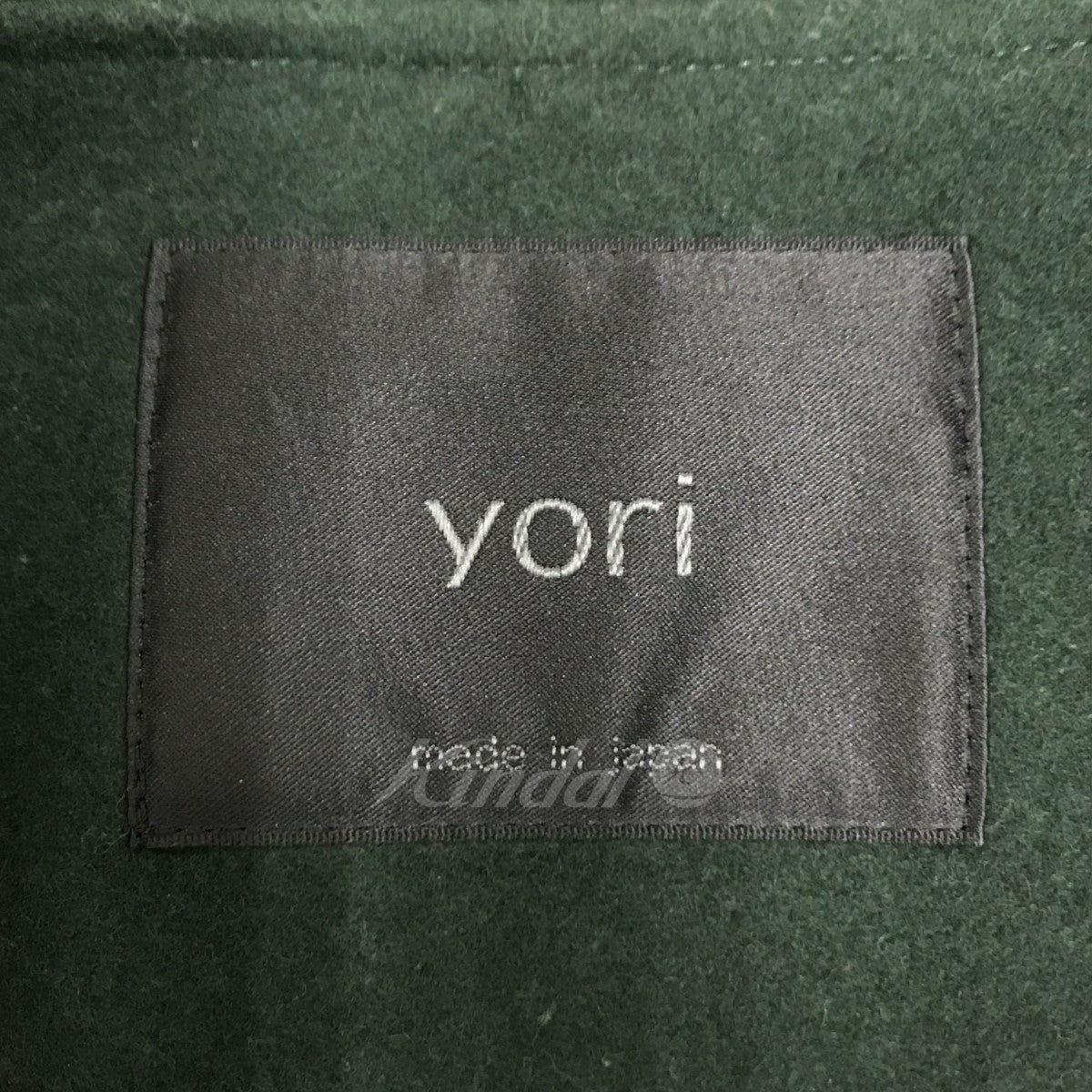 yori(ヨリ) ウールメルトンノーカラーコート YR1825-091AT