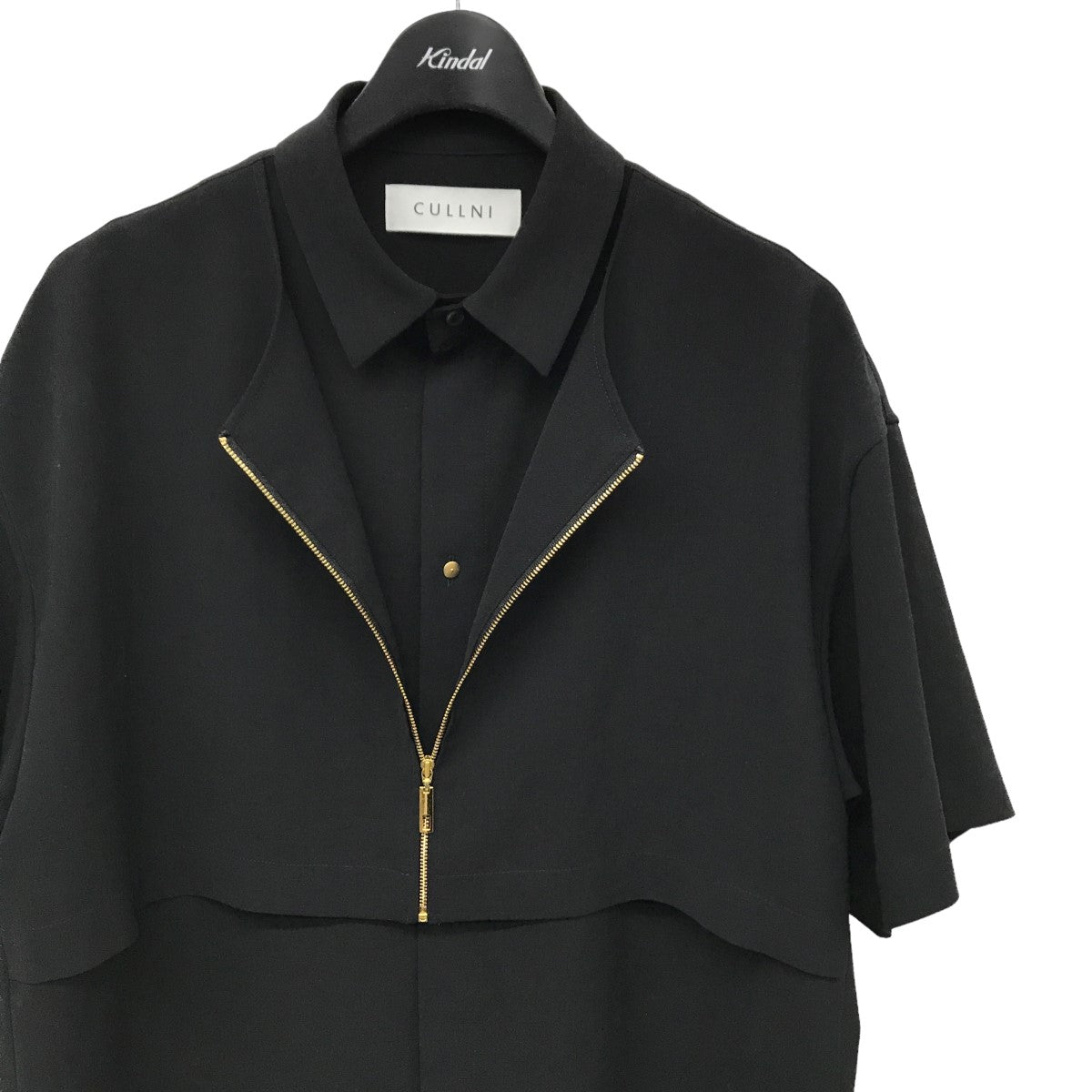 CULLNI(クルニ) Front Zip Layered Short Sleeve Shirt 半袖シャツ 23-SS-029