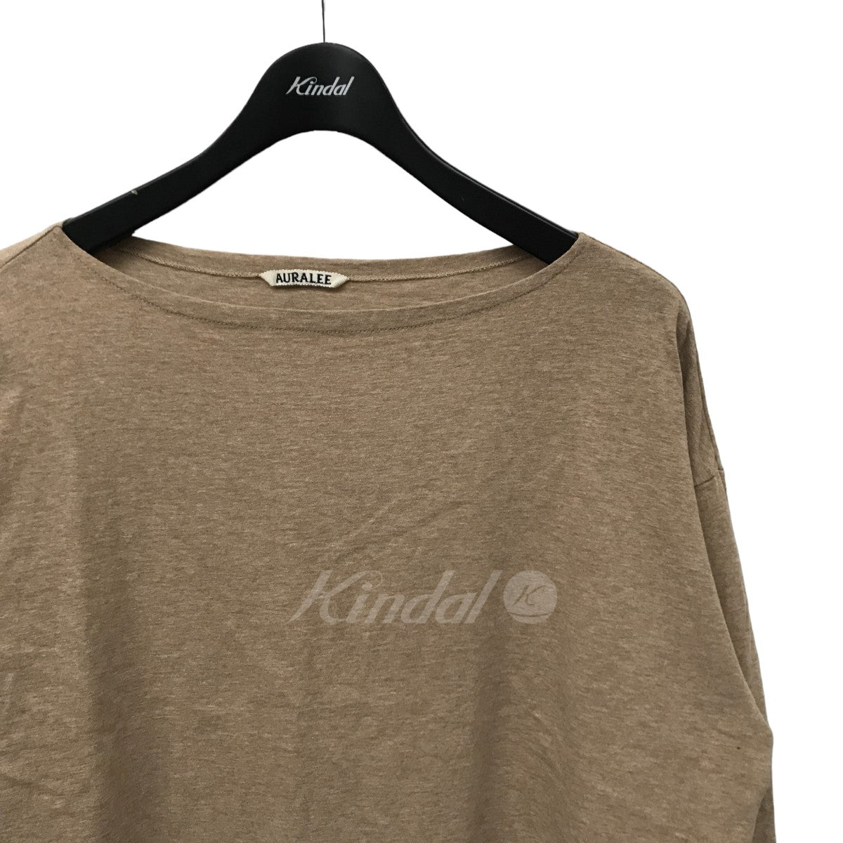 AURALEE(オーラリー) 23SS HARD TWIST COTTON CASHMERE BOAT NECK L／S TEE A23SB03CC  ベージュ サイズ 14｜【公式】カインドオルオンライン ブランド古着・中古通販【kindal】