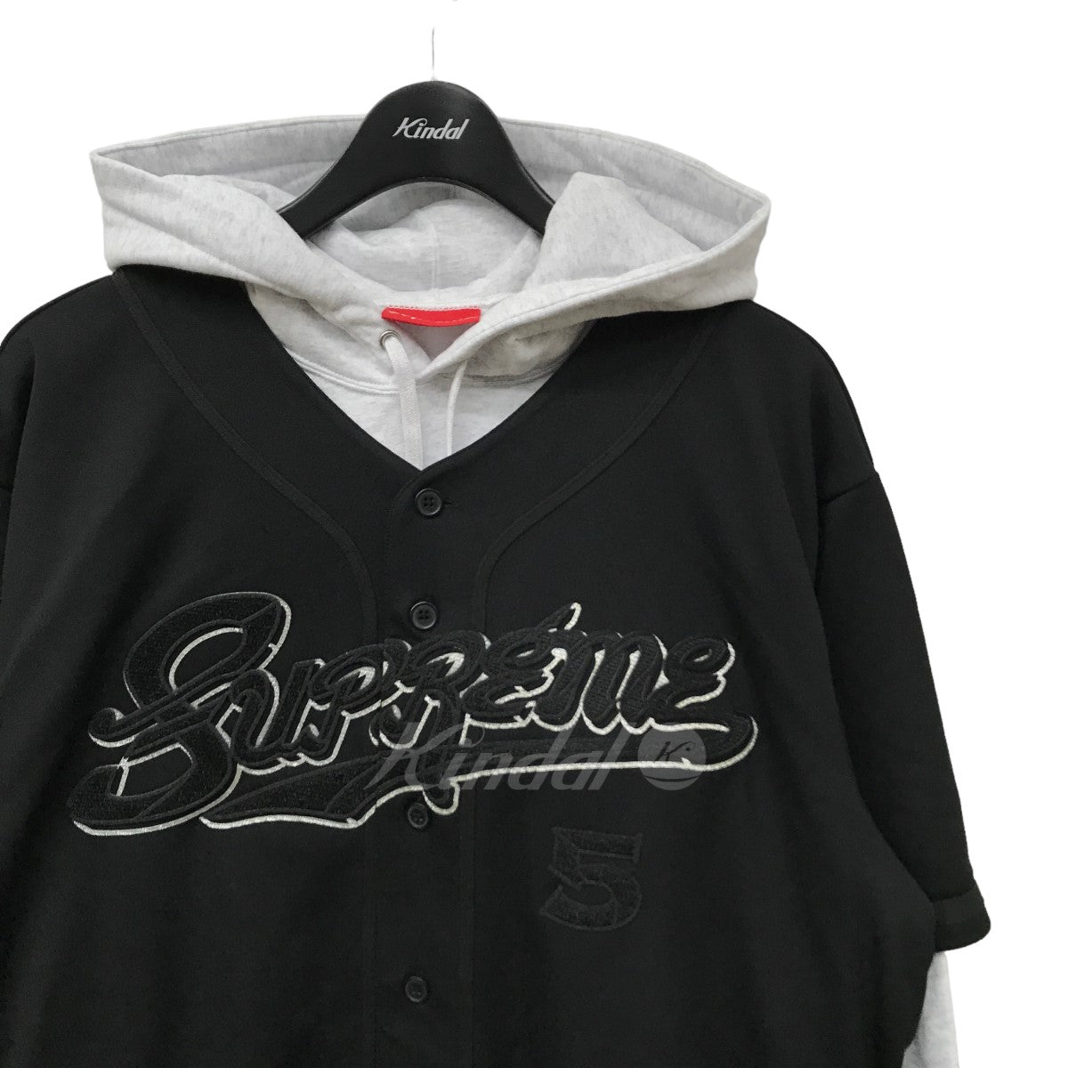 SUPREME(シュプリーム) 22SS Baseball Jersey Hooded Sweatshirt レイヤードパーカー