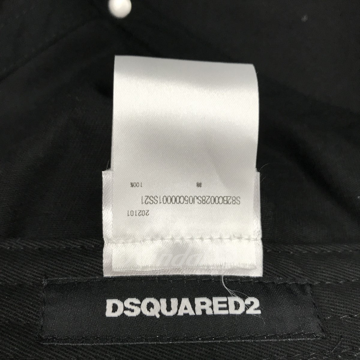 DSQUARED2(ディースクエアード) ダメージ加工 ロゴキャップ ブラック サイズ 13｜【公式】カインドオルオンライン  ブランド古着・中古通販【kindal】