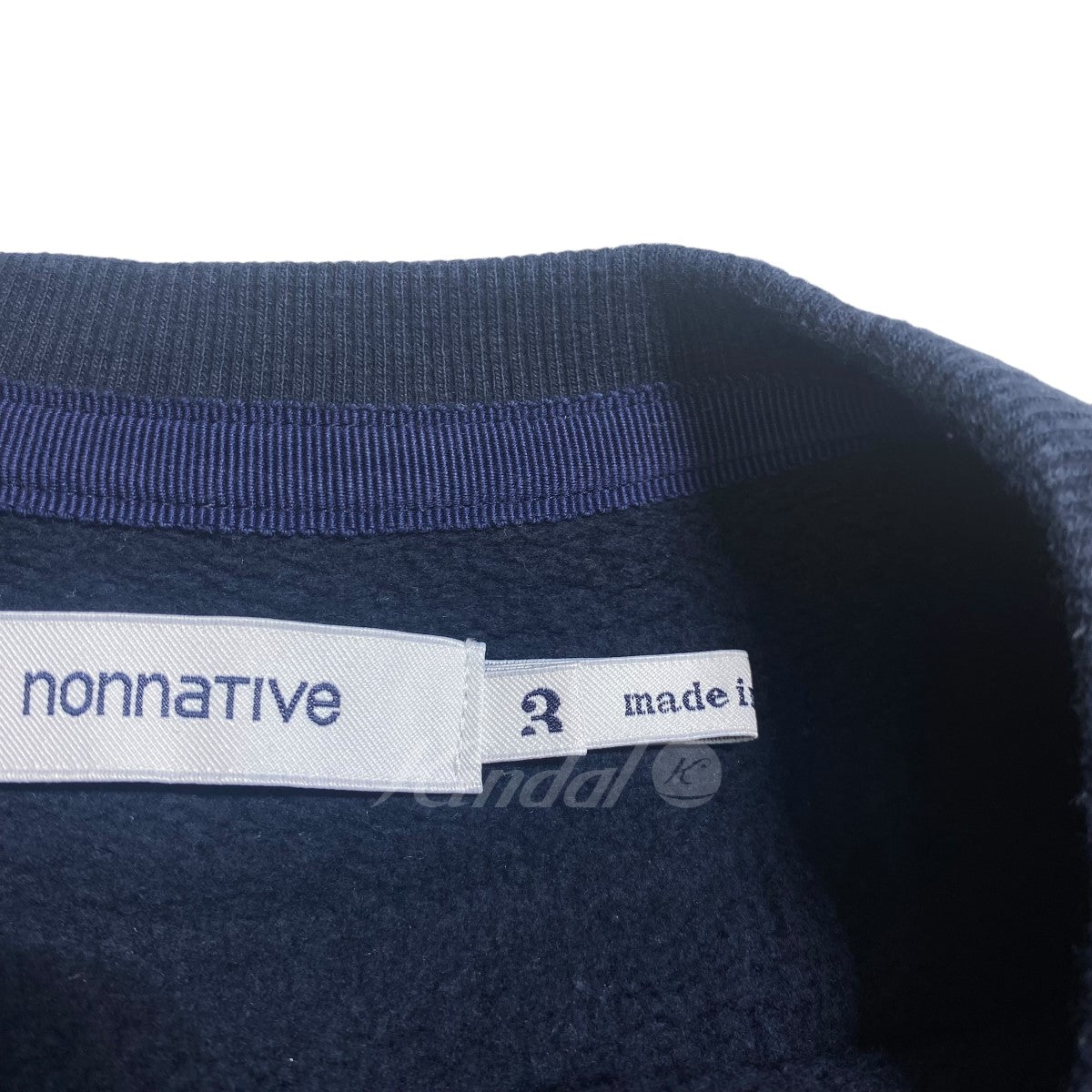 nonnative(ノンネイティブ) DWELLER CREW PULLOVER COTTON SWEAT スウェット NN C4006 ネイビー  サイズ 15｜【公式】カインドオルオンライン ブランド古着・中古通販【kindal】