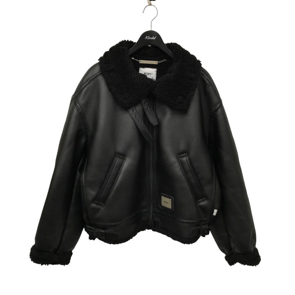 WTAPS(ダブルタップス) 22AW JFW-02 JACKET SYNTHETIC フェイクムートンジャケット 222BRDT-JKM05  ブラック サイズ 01｜【公式】カインドオルオンライン ブランド古着・中古通販【kindal】