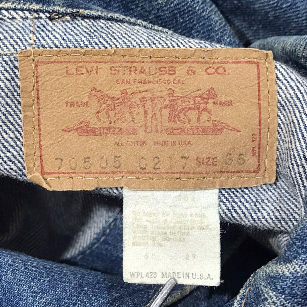 LEVI'S(リーバイス) デニムジャケット 米国製 ボタン裏522 WPL423 