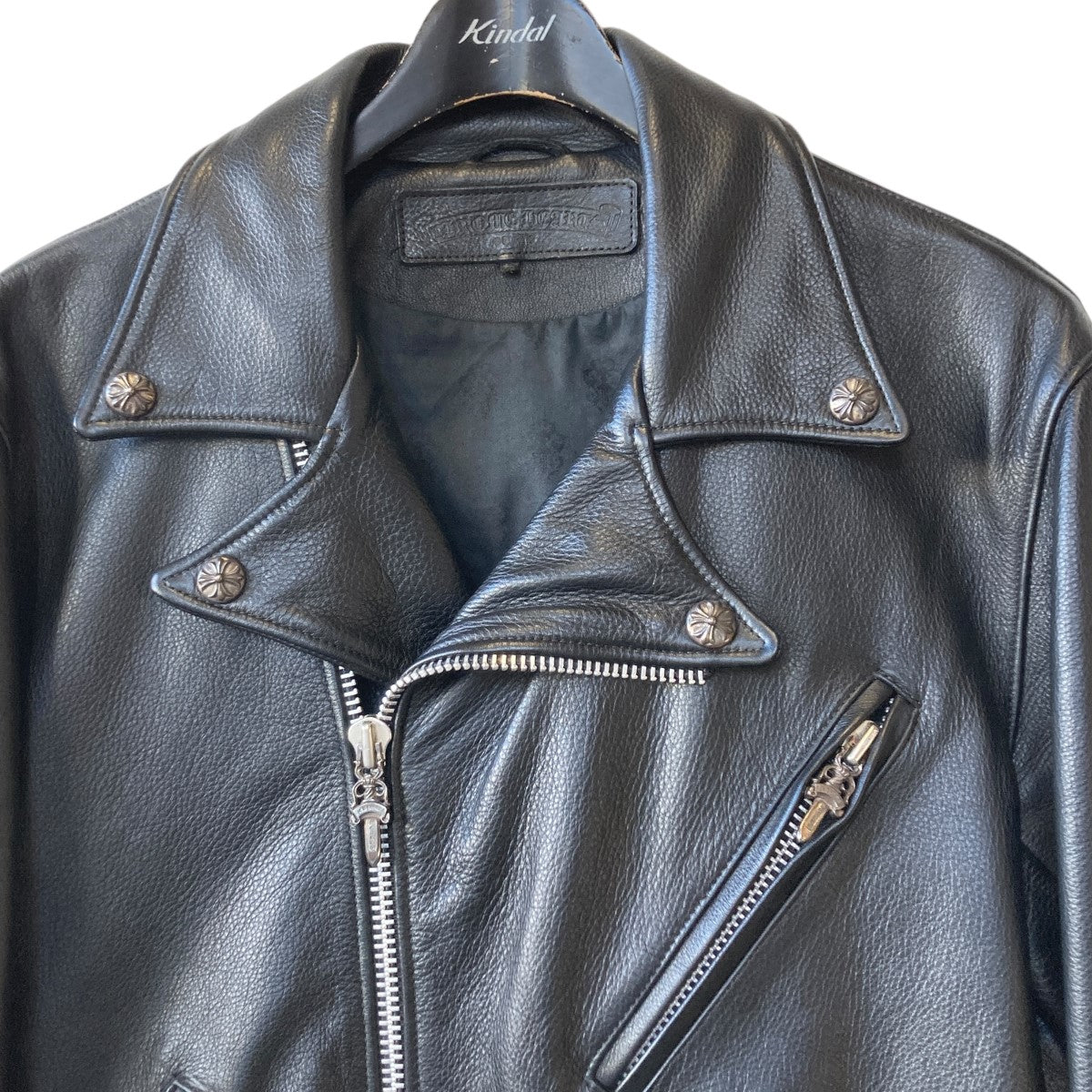 CHROME HEARTS JJ DEAN ダガージップレザーダブルライダース ジャケット の古着・中古アイテム