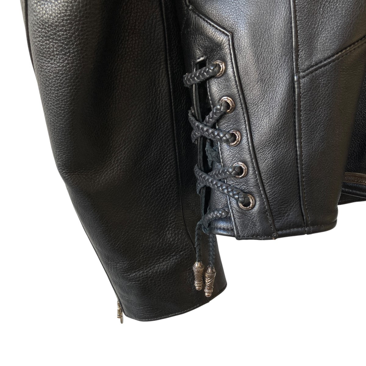 CHROME HEARTS JJ DEAN ダガージップレザーダブルライダース ジャケット の古着・中古アイテム