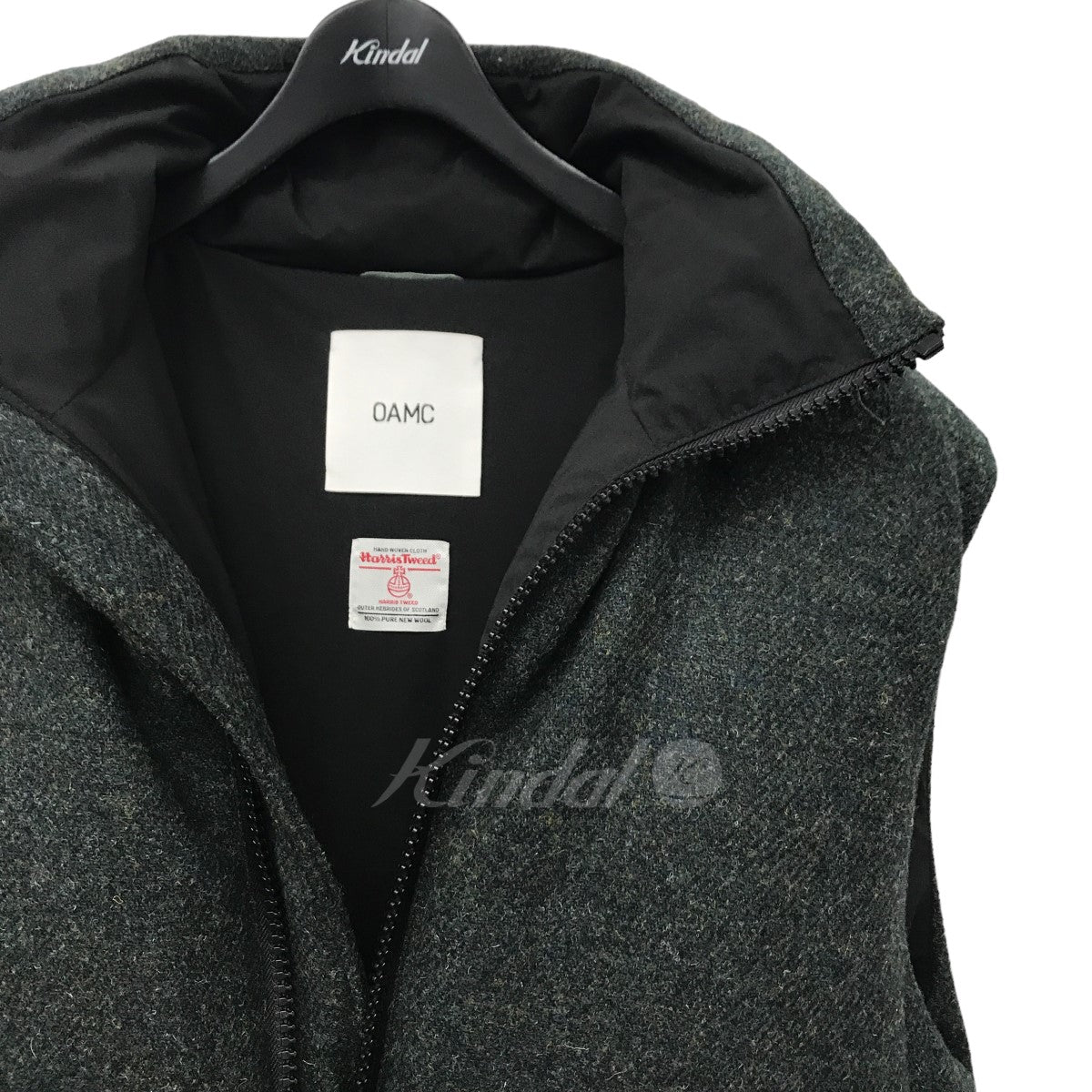 Harris Tweed×OAMC(ハリスツイード×オーエーエムシー) INFLATE GILET HARRIS TWEED ダウンベスト  OAMT442866