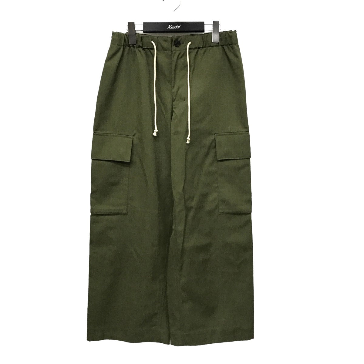 MELANGE WOOL GABARDINE CARGO PANTS 22-01-034