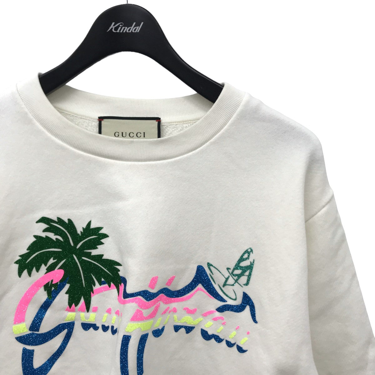 クロップド カットオフ プリント 半袖スウェット 624626 XJCUE