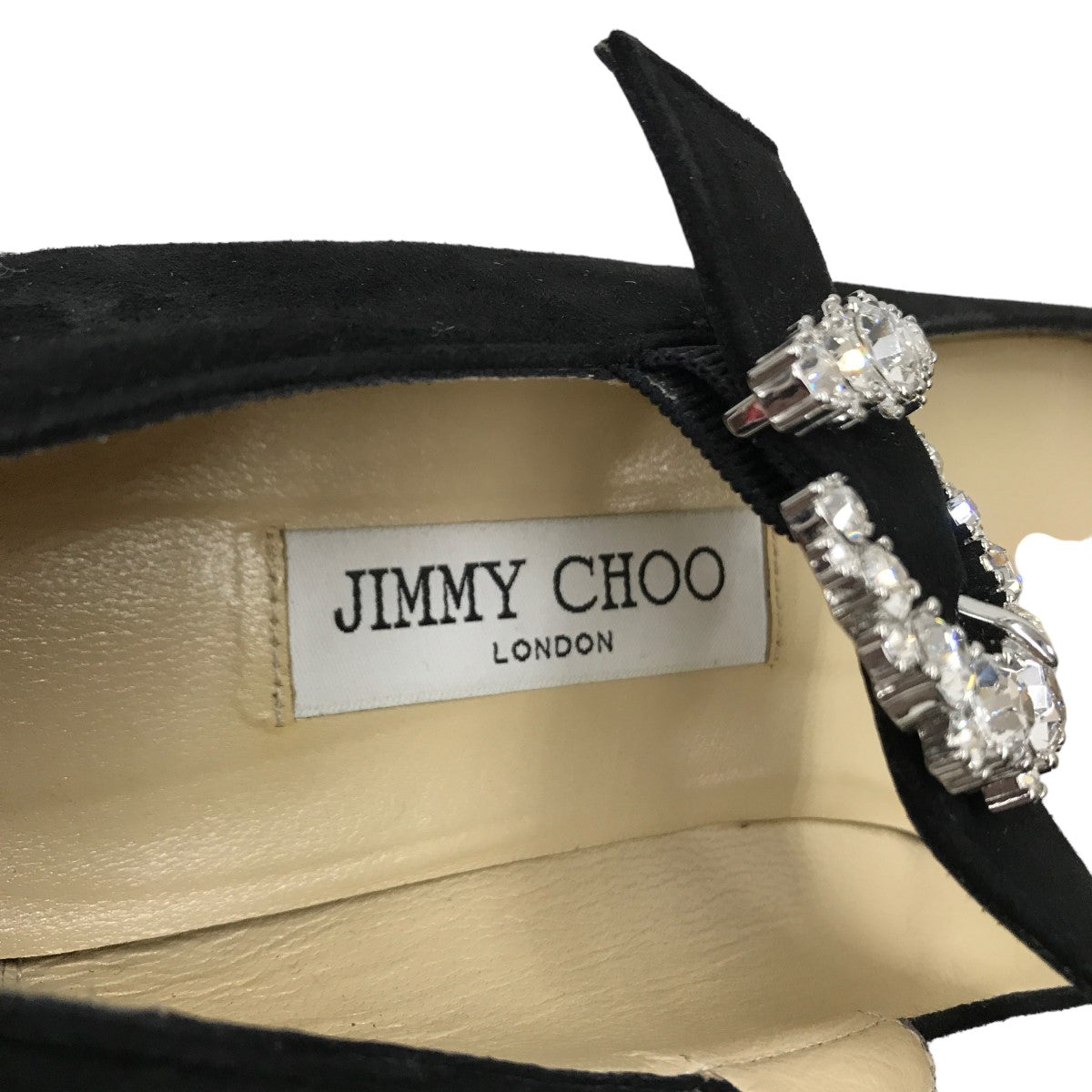 JIMMY CHOO(ジミーチュウ) ビジューベルト フラットパンプス