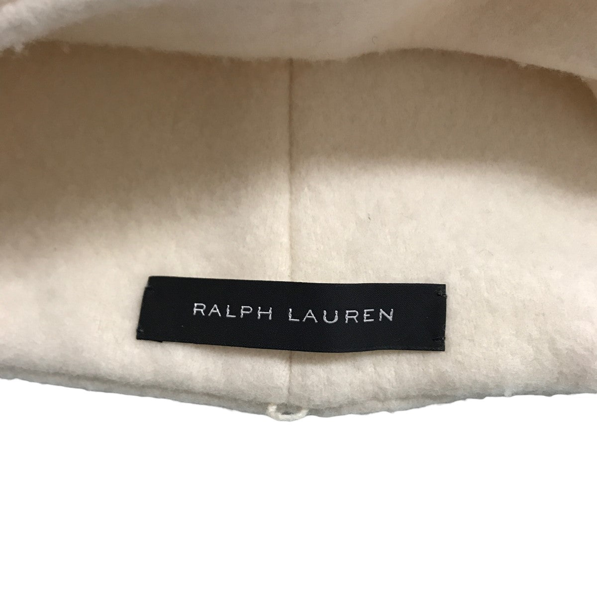 カシミヤ混 スヌード付き ノーカラーコート