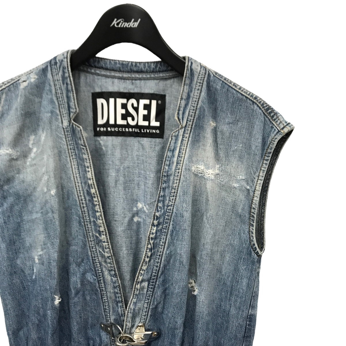 DIESEL(ディーゼル) DE-AVA ダメージ加工 デニムワンピース 069HL 069HL インディゴ サイズ  S｜【公式】カインドオルオンライン ブランド古着・中古通販【kindal】