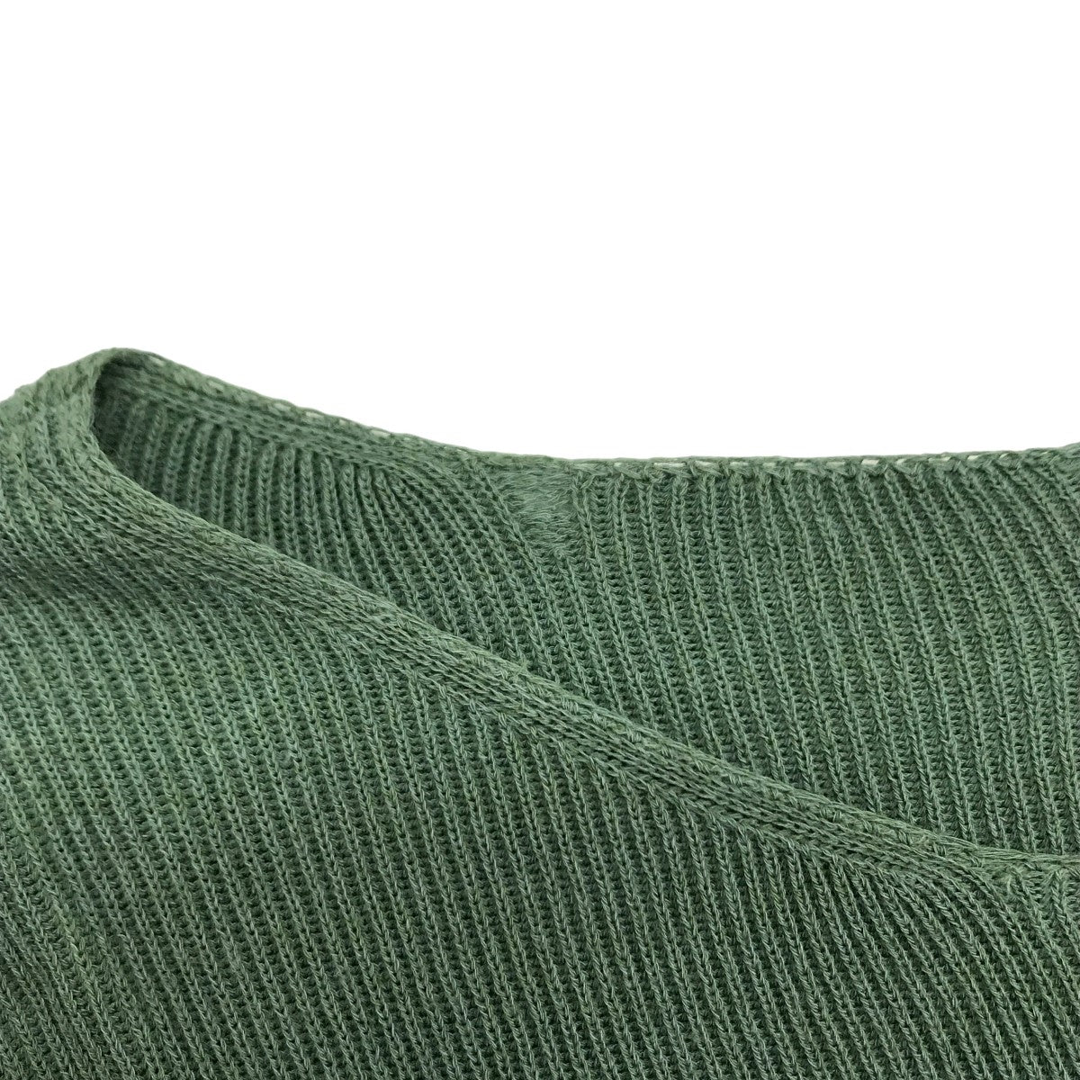 AURALEE(オーラリー) HIGH GAUGE WOOL COTTON RIB KNIT BOAT NECK P／O リブニット  A22SP01WR A22SP01WR グリーン サイズ 16｜【公式】カインドオルオンライン ブランド古着・中古通販【kindal】