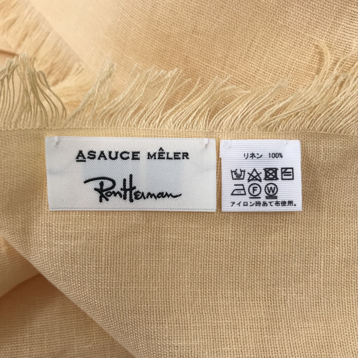 ASAUCE MELER×Ron Herman 24SS Organic Linen Square Stole