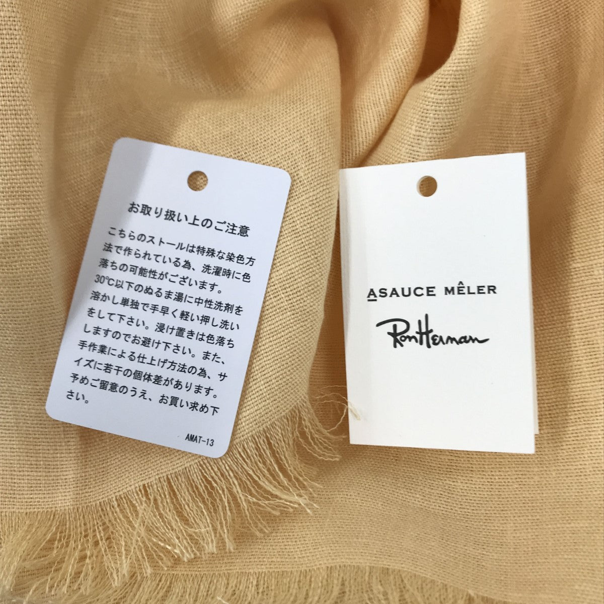 ASAUCE MELER×Ron Herman 24SS Organic Linen Square Stole