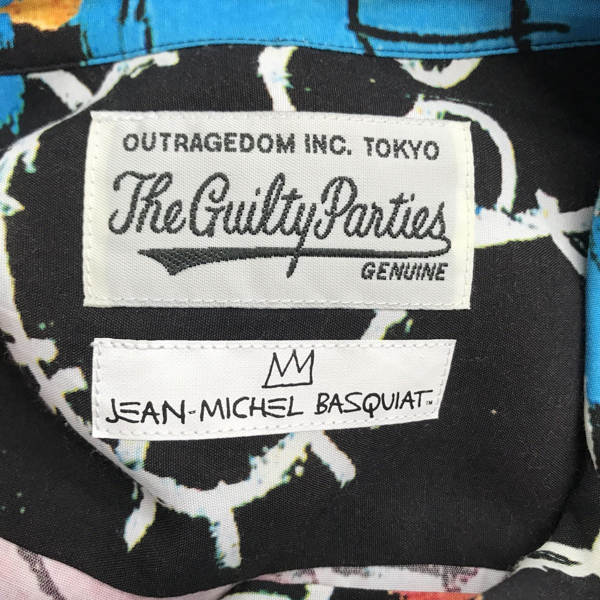 WACKO MARIA×JEAN-MICHEL BASQUIAT S S HAWAIIAN SHIRT TYPE-3 アロハシャツ ブラック×ブルー  サイズ M｜【公式】カインドオルオンライン ブランド古着・中古通販【kindal】