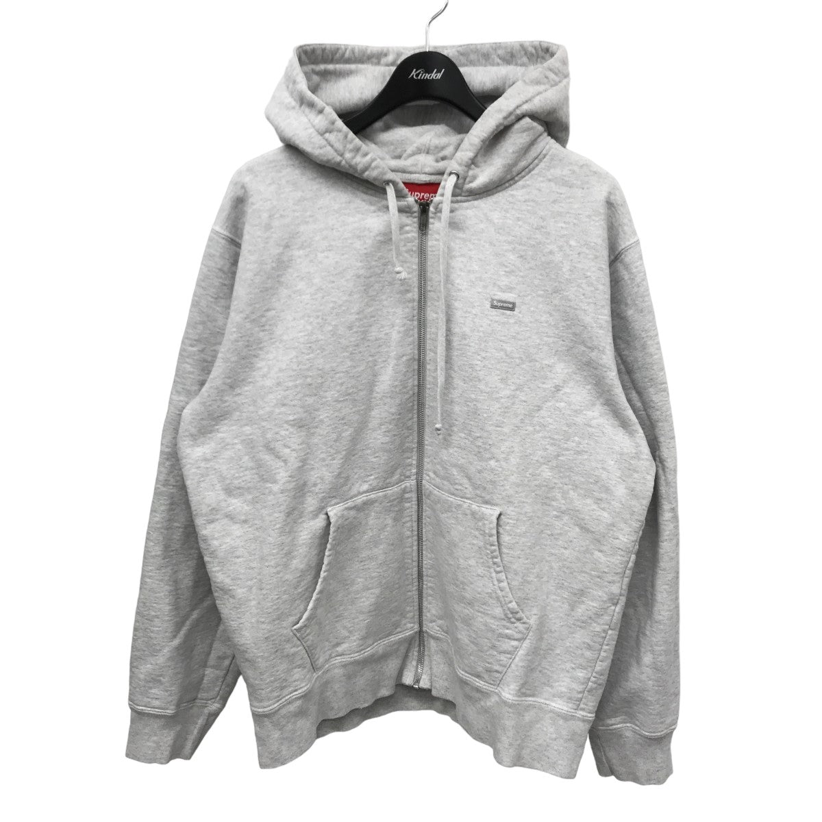 Supreme(シュプリーム) 18AW Reflective Small Box Logo Zip Up Sweatshirt スモールボックスロゴ  ジップパーカー グレー サイズ 16｜【公式】カインドオルオンライン ブランド古着・中古通販【kindal】