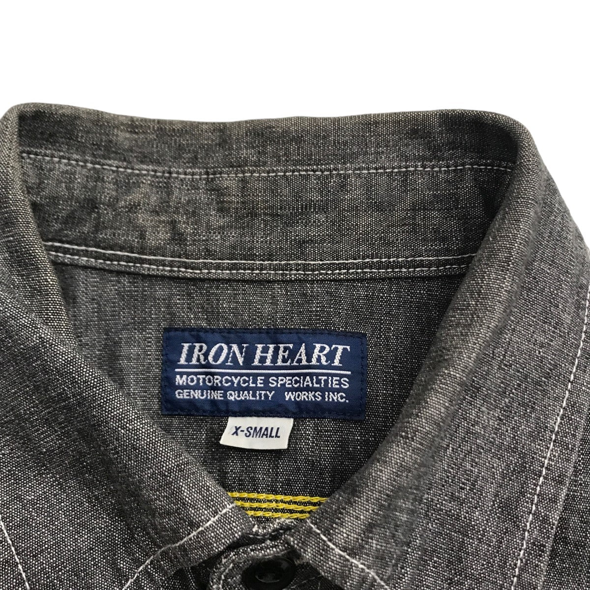 IRON HEART(アイアンハート) シャンブレーワークシャツ グレー サイズ XS｜【公式】カインドオルオンライン  ブランド古着・中古通販【kindal】