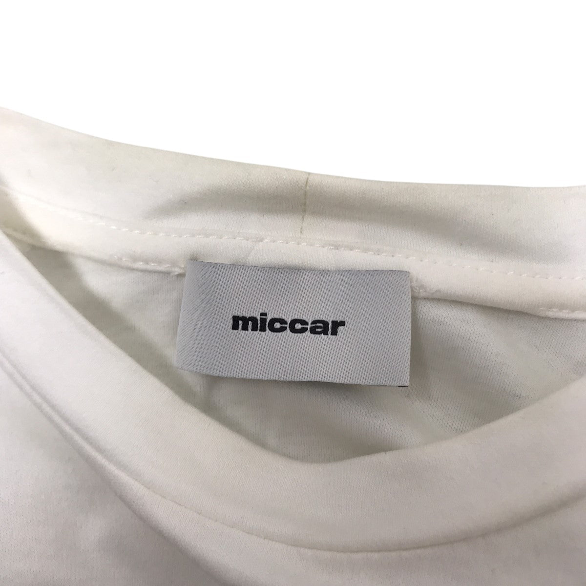 ミカール miccar ラグランスリーブカットソー Tシャツ ホワイト サイズ：38 miccar(ミカール) ラグランスリーブカットソーTシャツ ホワイト