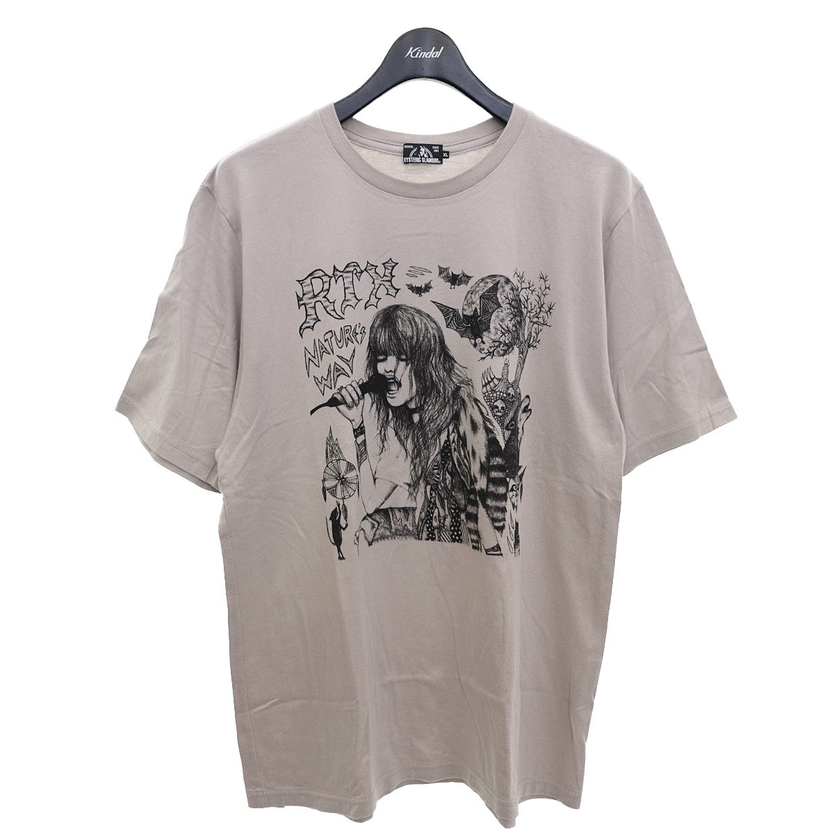 Hysteric Glamour(ヒステリックグラマー) × ROYAL TRUX × Primal Screamロイヤル・トラックス／プライマル・スクリーム  プリントTシャツ02182CT24 02182CT24 グレー系 サイズ XL｜【公式】カインドオルオンライン ブランド古着・中古通販【kindal】