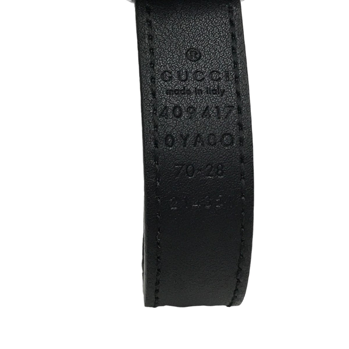 GUCCI(グッチ) ダブルGスリムベルト レザーベルト 409417 409417 ブラック サイズ 70｜【公式】カインドオルオンライン  ブランド古着・中古通販【kindal】