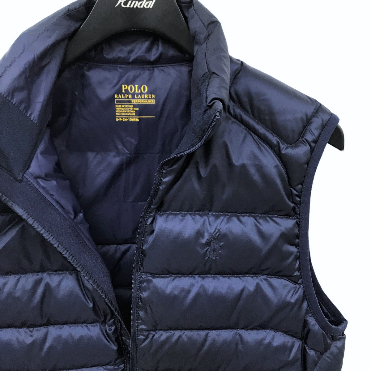 POLO RALPH LAUREN ワンポイントダウンベスト 古着・中古-3枚目のアイテム画像