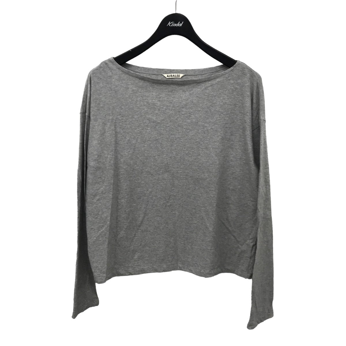 AURALEE(オーラリー) HARD TWIST COTTON CASHMERE BOAT NECK L S TEE ロングスリーブTシャツ  A23SB03CC A23SB03CC グレー サイズ 3｜【公式】カインドオルオンライン ブランド古着・中古通販【kindal】