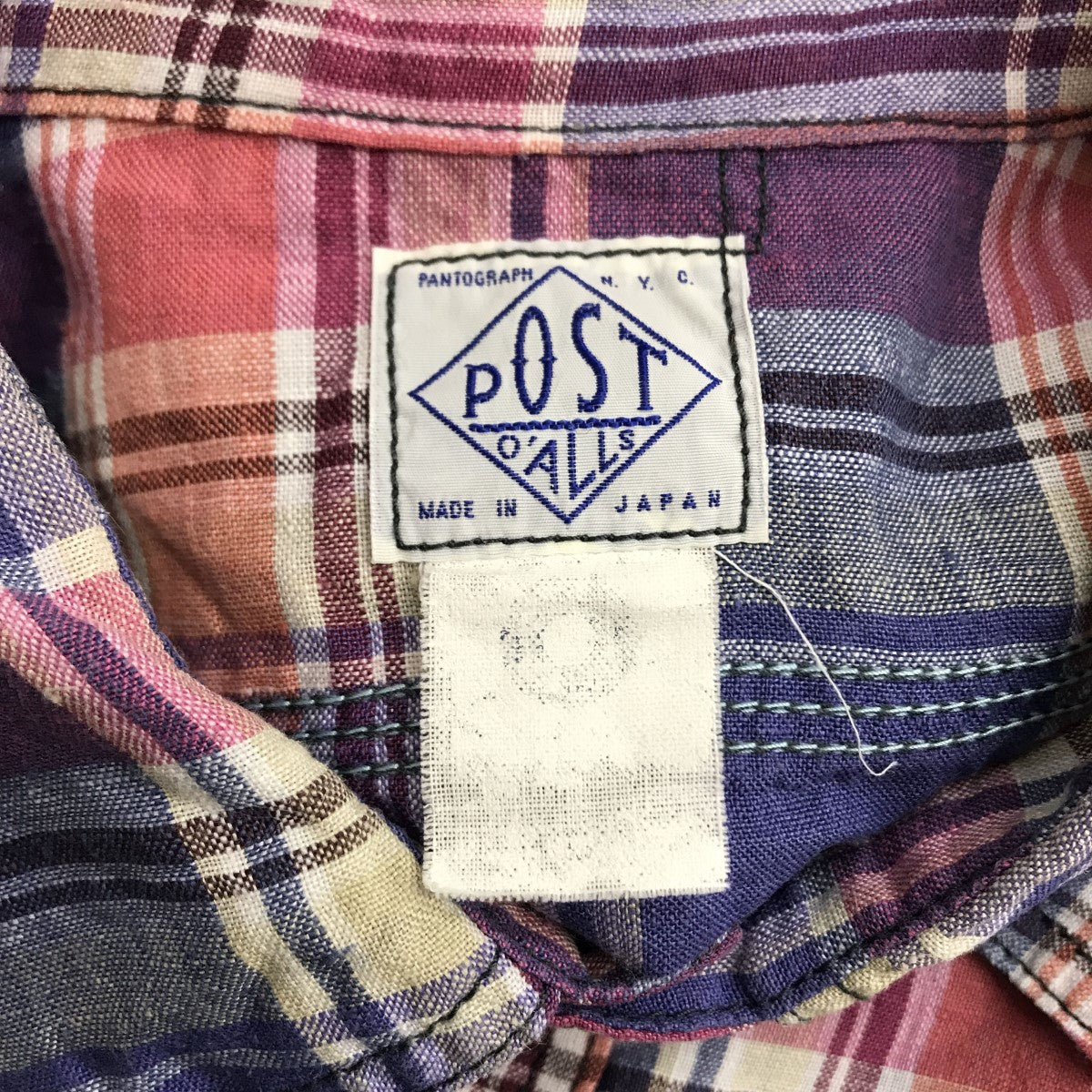 1102 Shirt LP1 linen plaid red チェックシャツ 3201-LP1