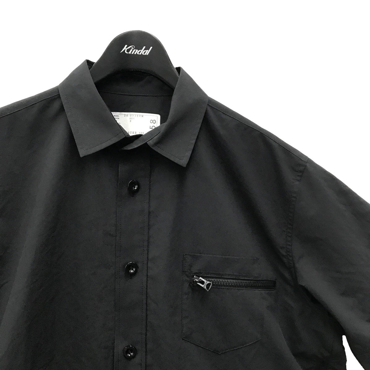 sacai(サカイ) Matte Taffeta Shirt 半袖シャツ 24-03358M 24-03358M ブラック サイズ  2｜【公式】カインドオルオンライン ブランド古着・中古通販【kindal】