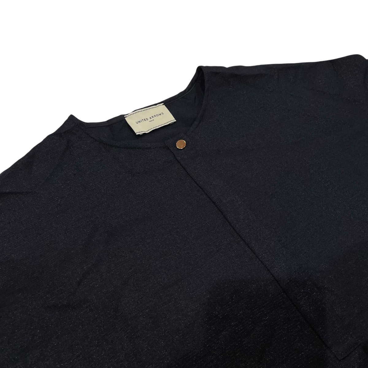 24SS1516-144-2947 ノーカラー スキッパー ショートスリーブ ブラウス半袖シャツ