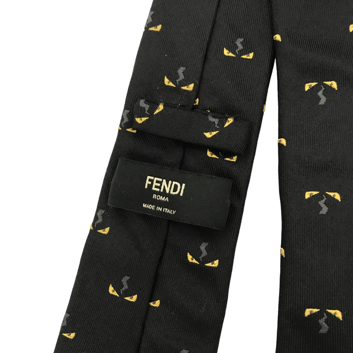 FENDI(フェンディ) バッグバグズ モンスター シルクネクタイ ブラック｜【公式】カインドオルオンライン ブランド古着・中古通販【kindal】