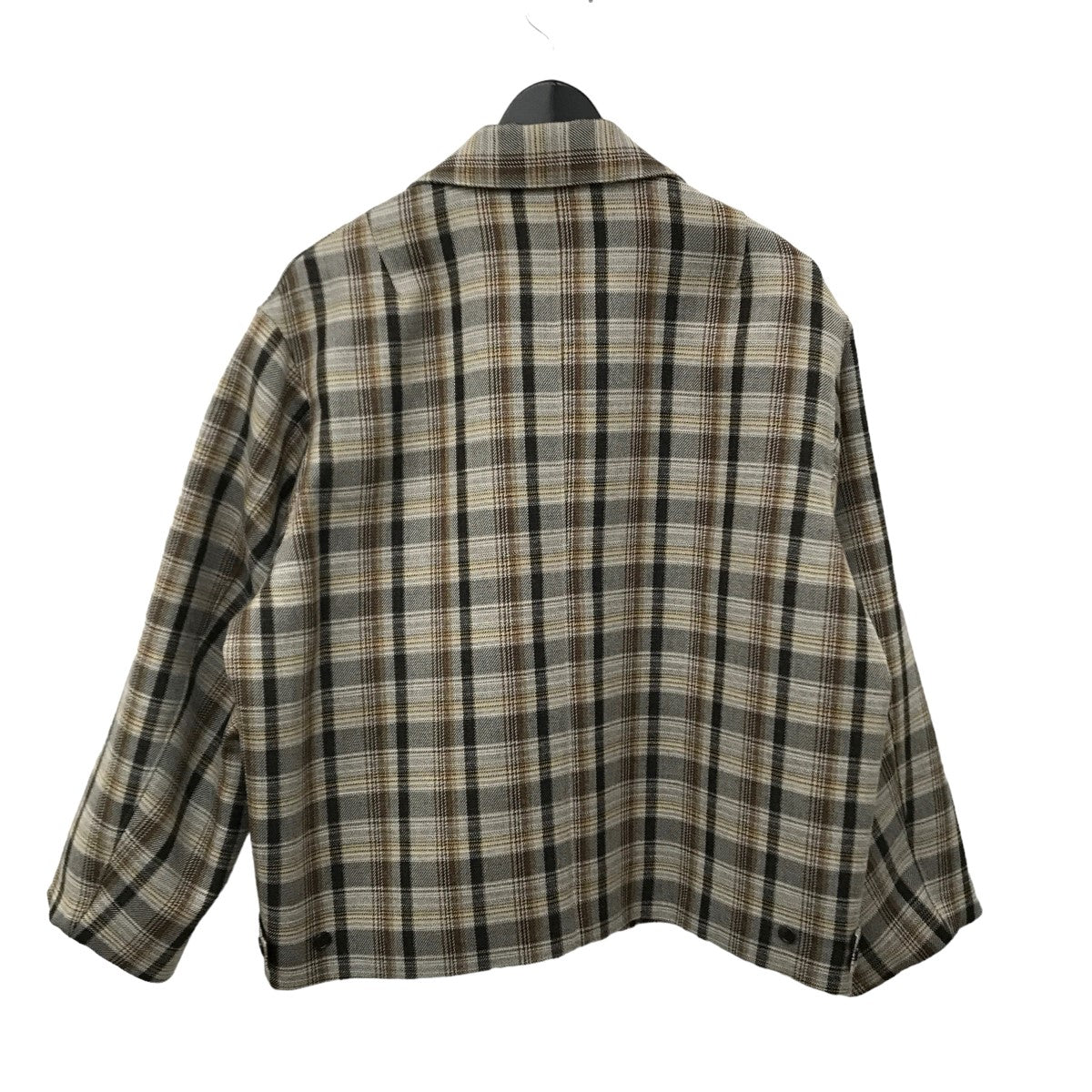 AURALEE(オーラリー) DOUBLE FACE CHECK ZIP BLOUSON チェックブルゾン A9AB02BN A9AB02BN  ブラウン×ベージュ×ライトグレー サイズ 3｜【公式】カインドオルオンライン ブランド古着・中古通販【kindal】