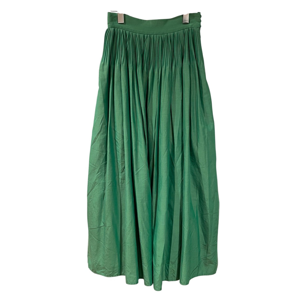 Curved Pleated Flared SkirtロングスカートMM22FW-SK042
