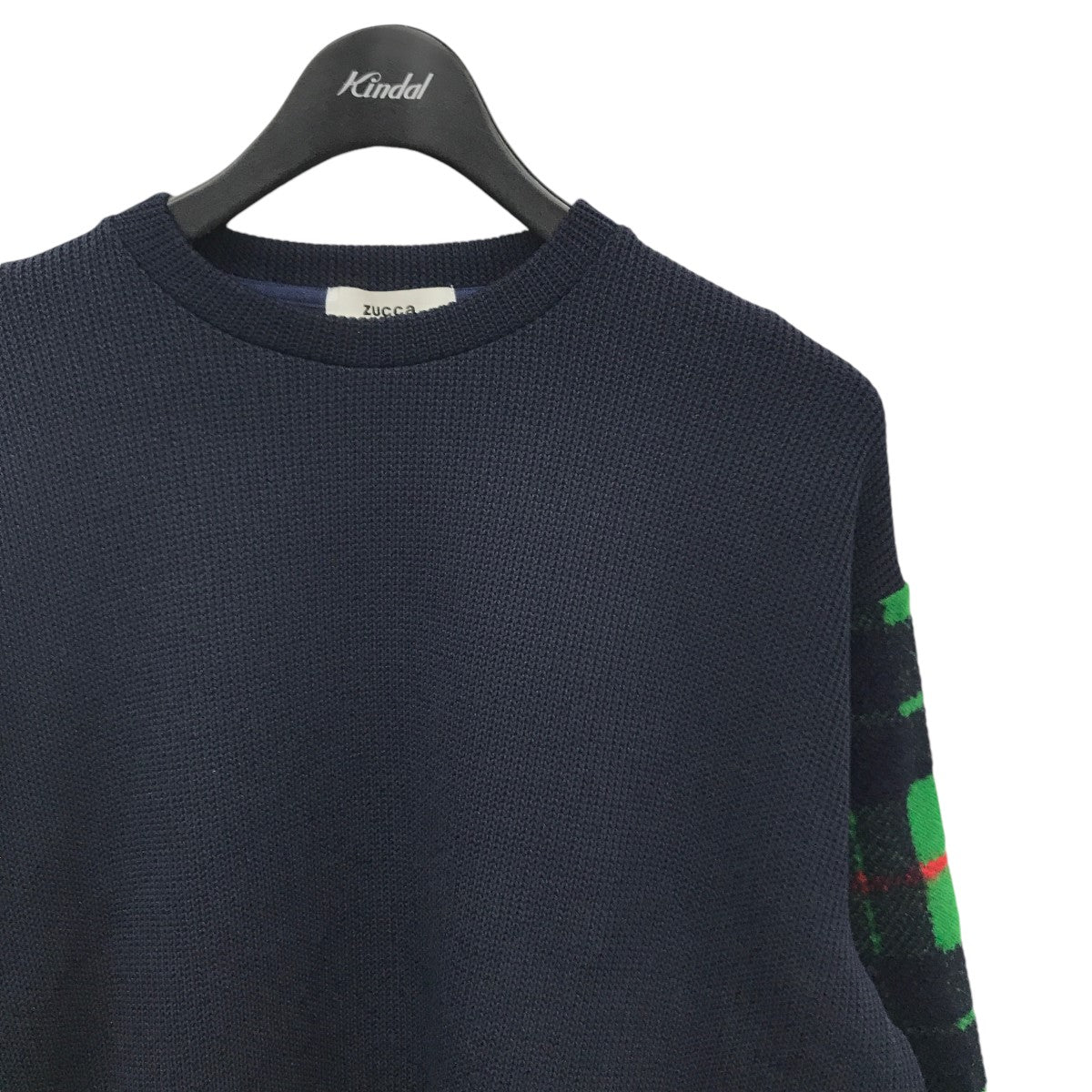 ZUCCA(ズッカ) チェックドッキングジャージィー 切替ニット ZU23JJ444 