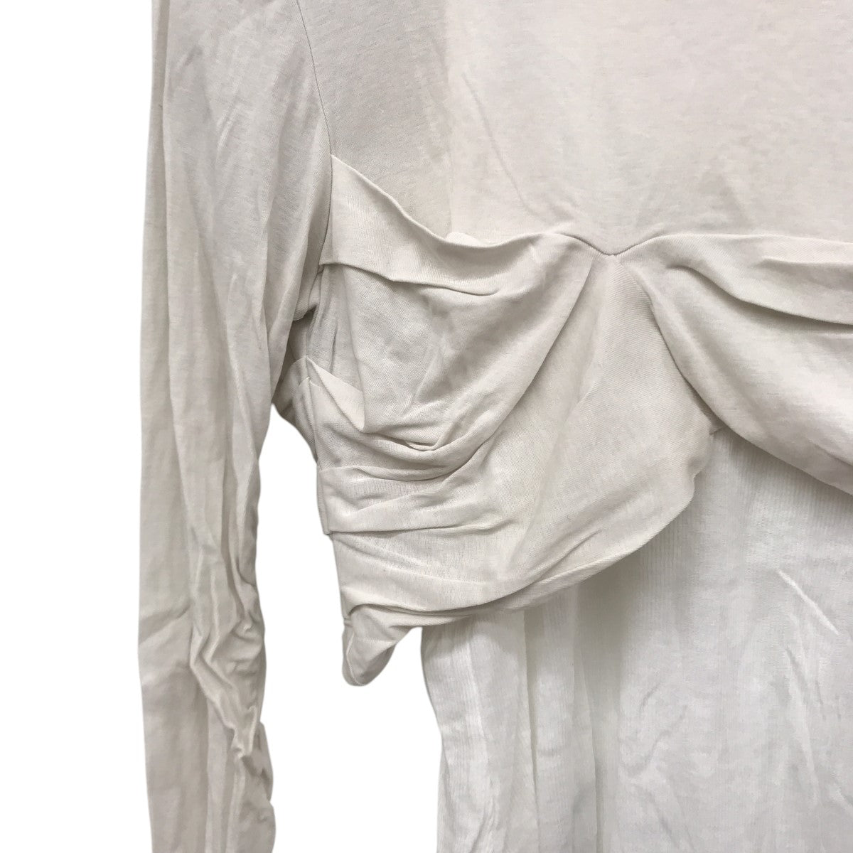 アイレネ IRENE Sheer Layered Longsleeves Tee レイヤードカットソー 26S82005 ホワイト サイズ：38 IRENE(アイレネ) Sheer Layered Longsleeves Teeレイヤード