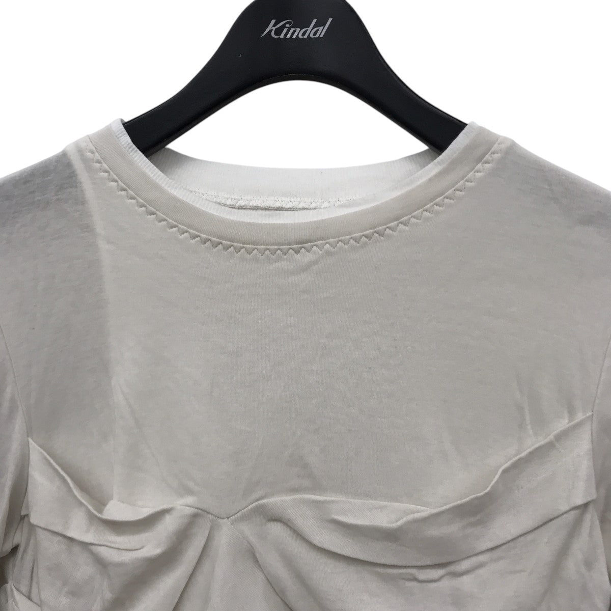 アイレネ IRENE Sheer Layered Longsleeves Tee レイヤードカットソー 26S82005 ホワイト サイズ：38 IRENE(アイレネ) Sheer Layered Longsleeves Teeレイヤード