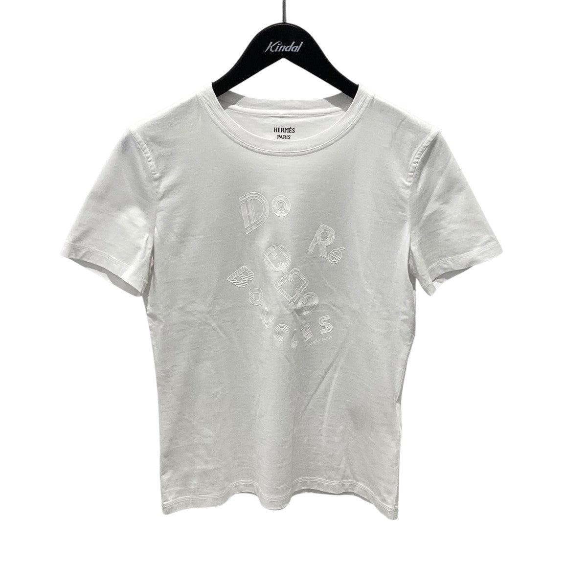 エルメス HERMES 半袖Ｔシャツ 3H4611DL ホワイト サイズ：38 HERMES(エルメス) 半袖Tシャツ3H4611DL 3H4611DL ホワイト