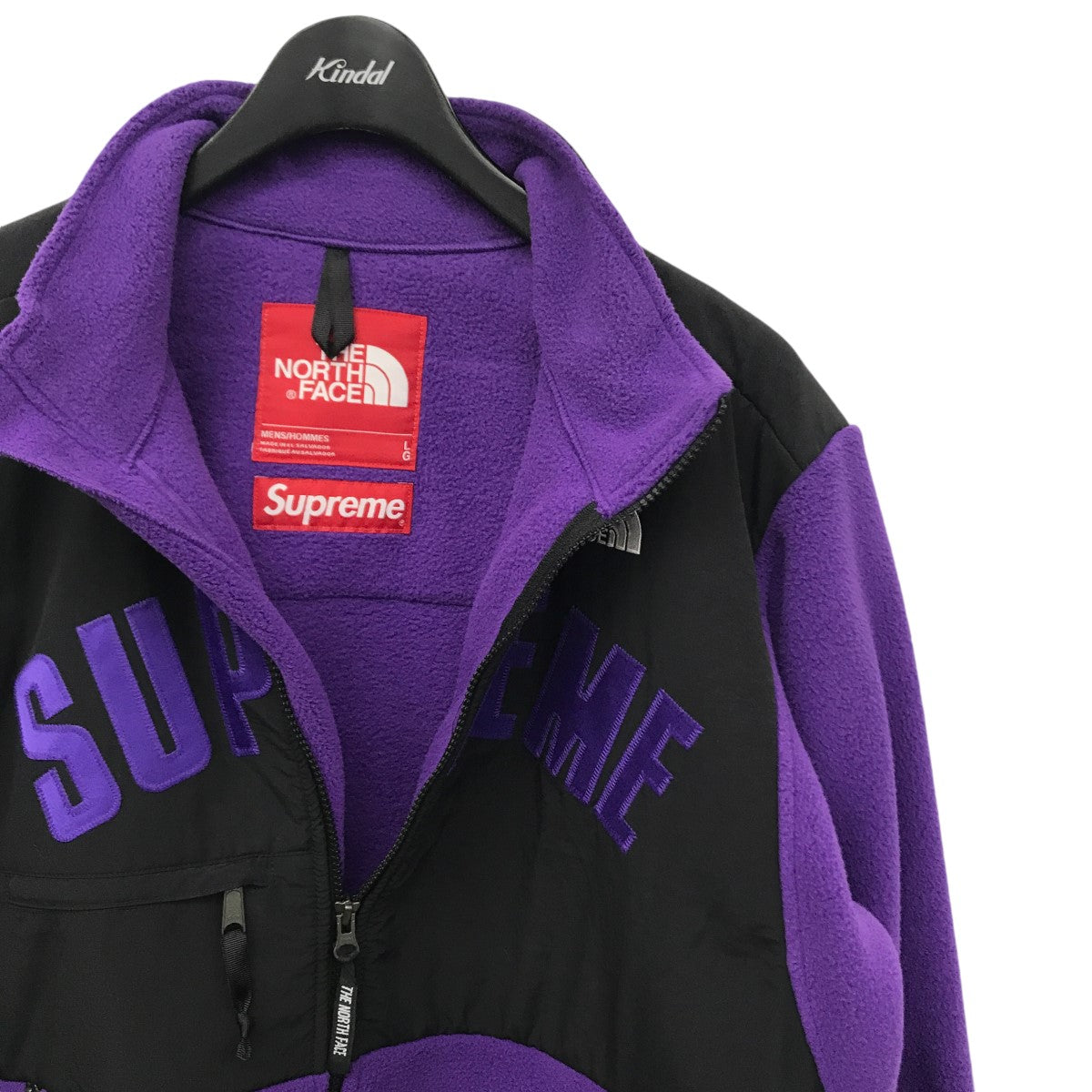 Supreme×THE NORTH FACE Arc Logo Denali Fleece Jacket フリースジャケット NA11903I  NA11903I パープル×ブラック サイズ L｜【公式】カインドオルオンライン ブランド古着・中古通販【kindal】