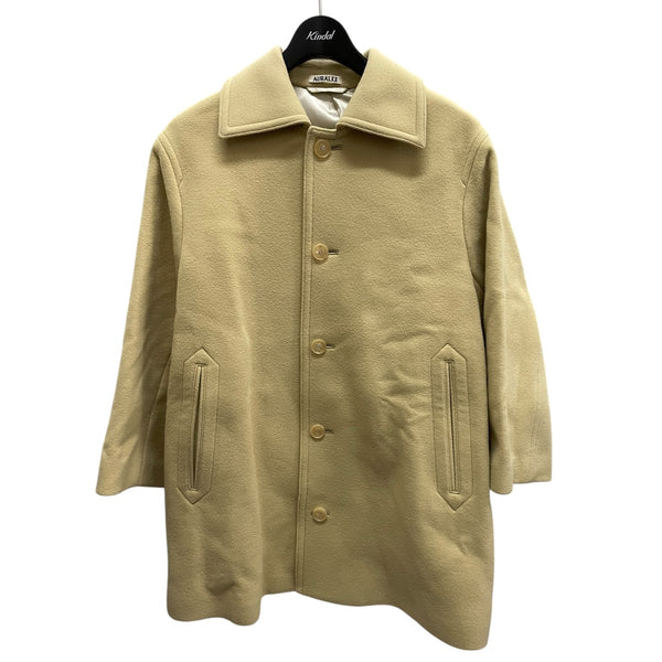 レア　(Juha)　アルパカ　Pコート　ATON AURALEE　COMOLI AURALEE(オーラリー) ライトメルトンハーフコートコートA21AC04LM