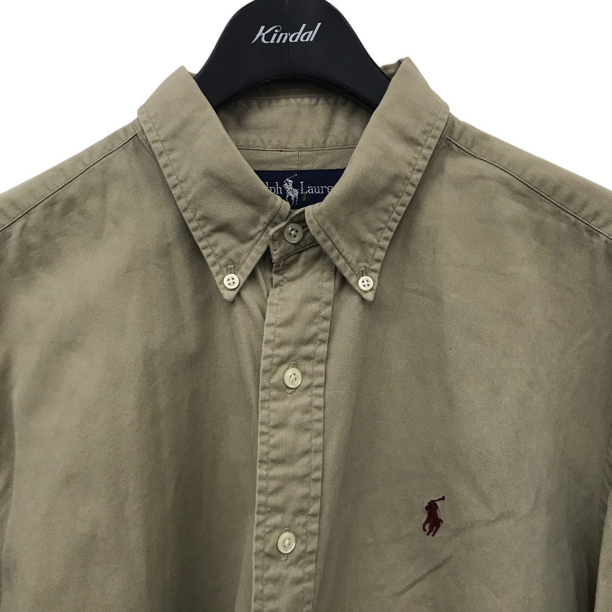 定価22,000円◆ラルフローレン ボタンダウンシャツ XL ベージュ ラルフローレン ''THE BIG OXFORD'' ストライプ柄 ボタンダウン